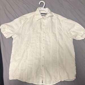 Men's Cream Short Sleeve Shirt